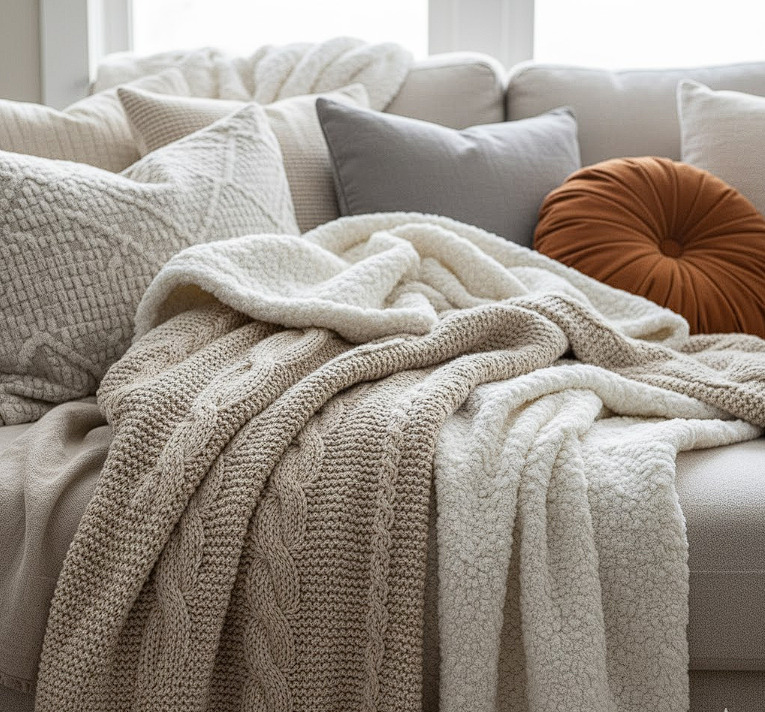 Sofa Cover and Cushions