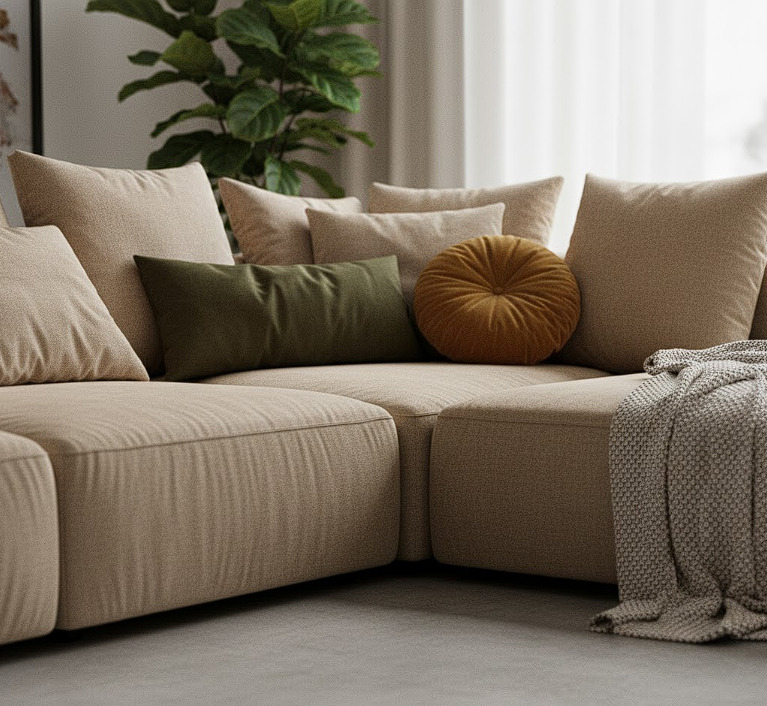 A Beautiful White Sofa