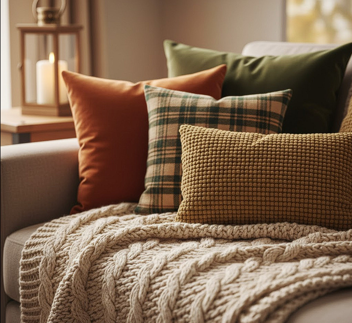 close-up of a sofa corner